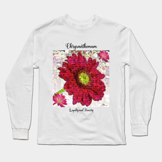 Chrysanthemum Birth Month Flower November Long Sleeve T-Shirt by Symbolsandsigns